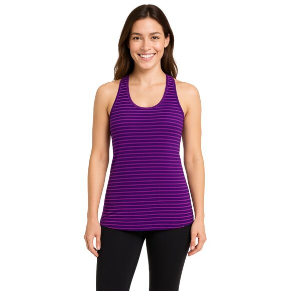Lululemon Blue Purple Stripe Cool Racerback Tank Top | Size: 6 - Picture 1 of 8